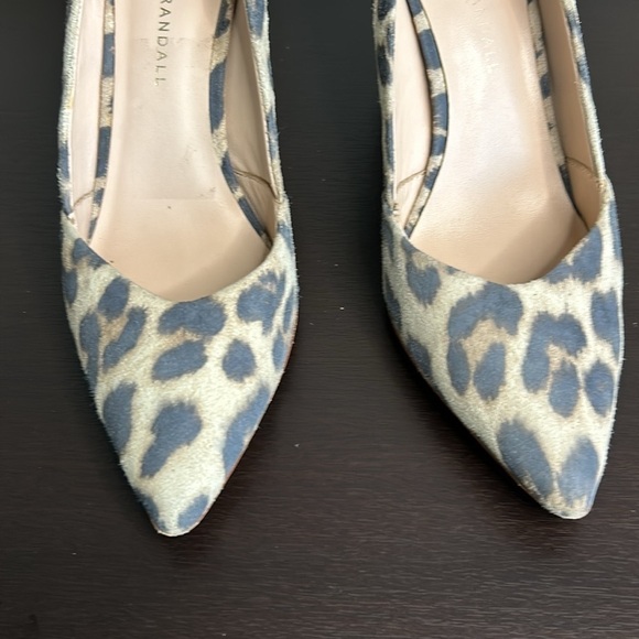 Loeffler Randall Paulina Suede Leopard Print Pumps Point Toe Designer Shoe 7.5 - Picture 5 of 13
